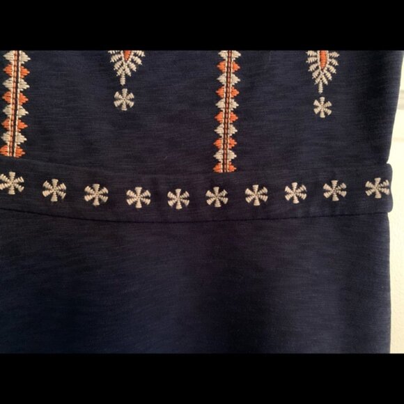 Tory Burch navy embroidered dress size XS - Picture 5 of 9
